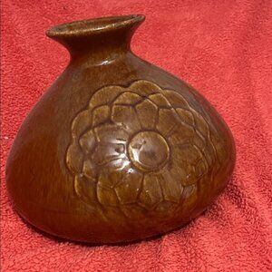 Pier 1 Rustic Brown Embossed Vase